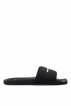 Alexander Wang BLACK Slides with logo