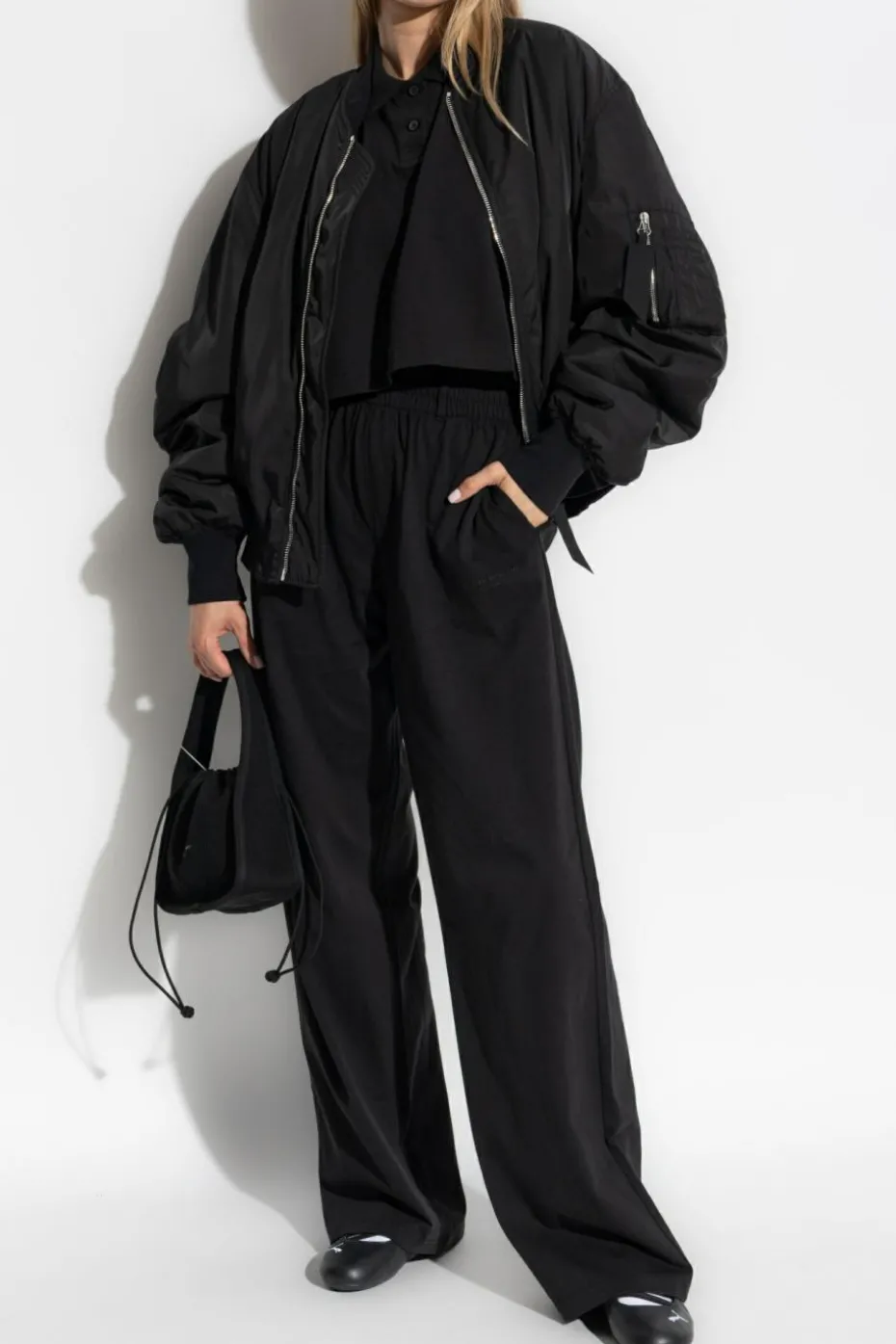 Alexander Wang BLACK Wide-leg sweatpants