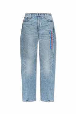 Alexander Wang BLUE Jeans with printed logo