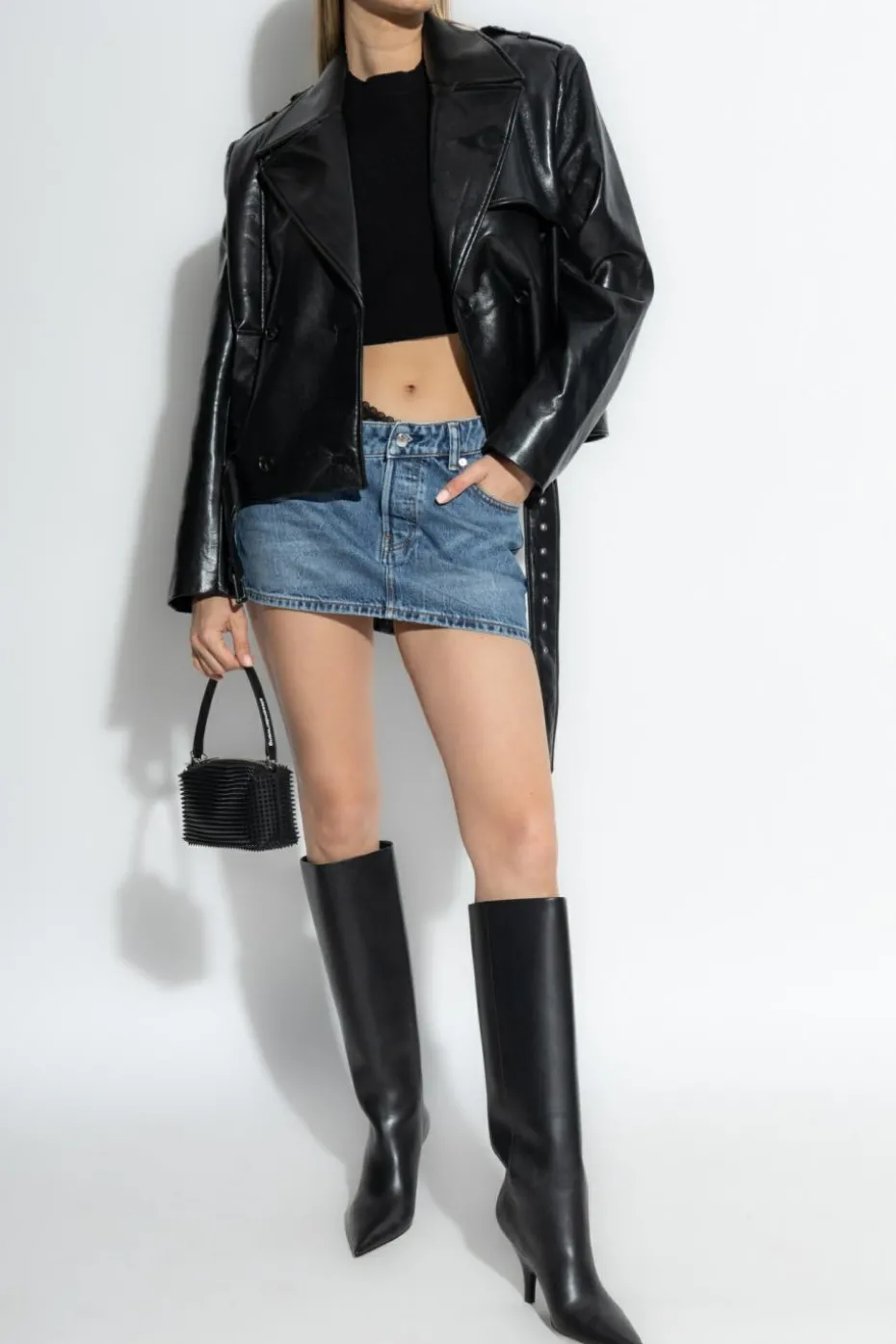 Alexander Wang BLUE Skirt with decorative finish