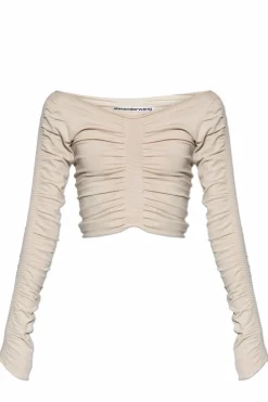Alexander Wang cream Draped top