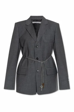 Alexander Wang GREY Blazer with decorative chain
