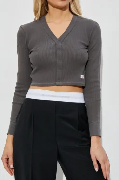 Alexander Wang GREY Lingerie cardigan