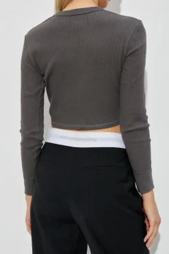 Alexander Wang GREY Lingerie cardigan