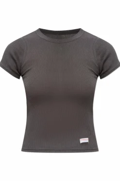 Alexander Wang GREY Lingerie top with short sleeves