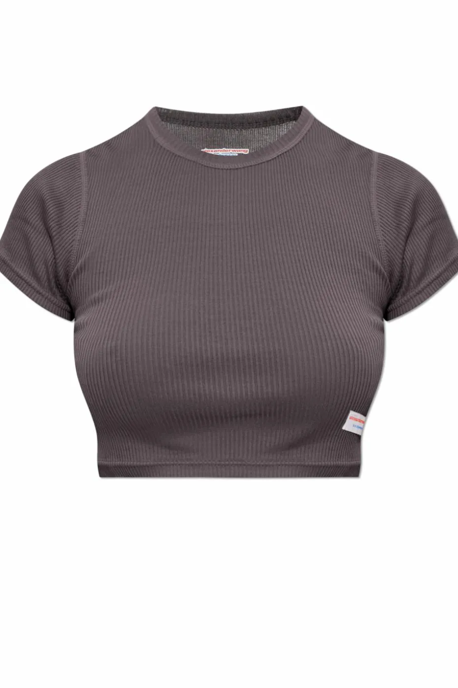 Alexander Wang GREY Short-sleeved lingerie top