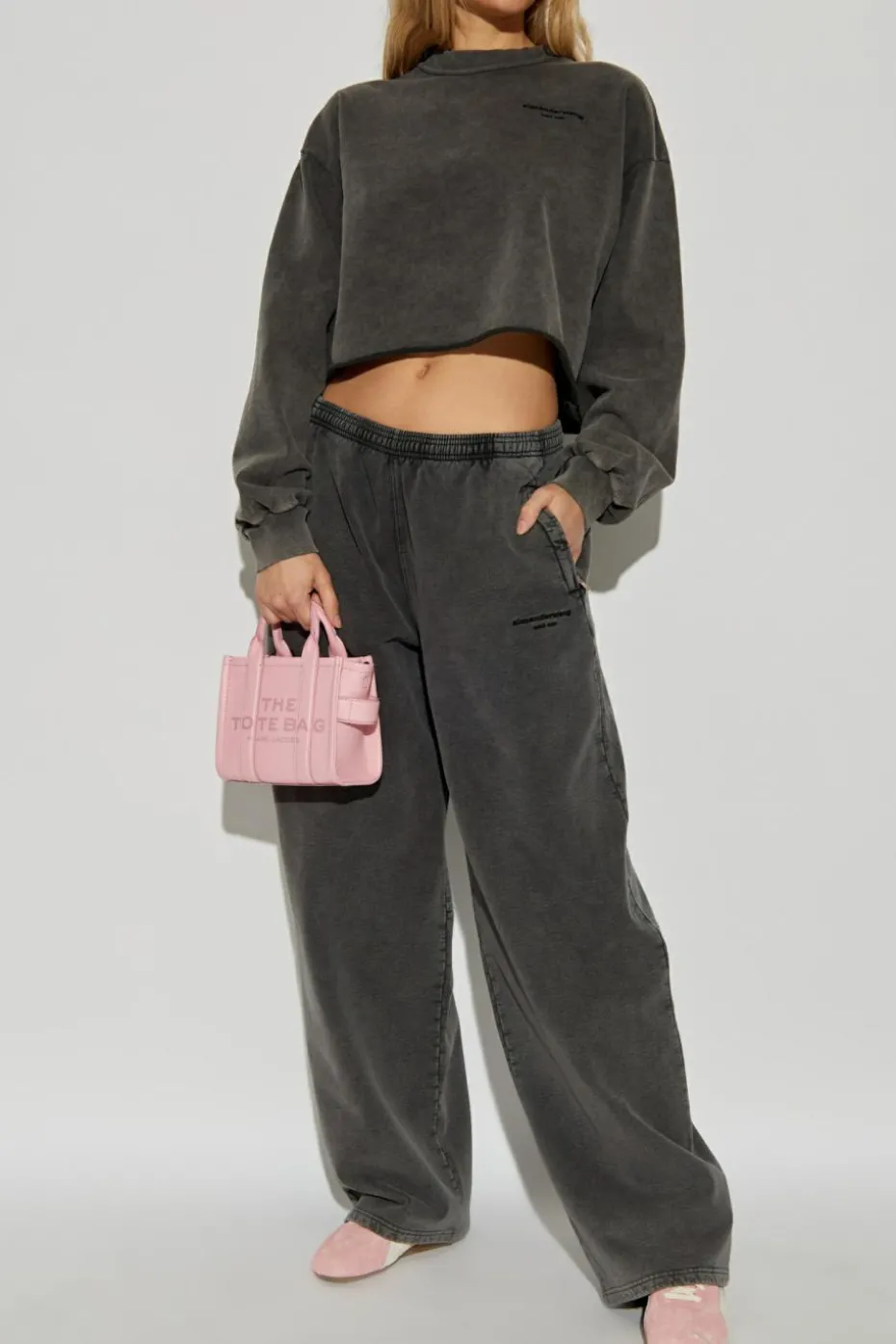 Alexander Wang GREY Sweatshirt with embroidered logo