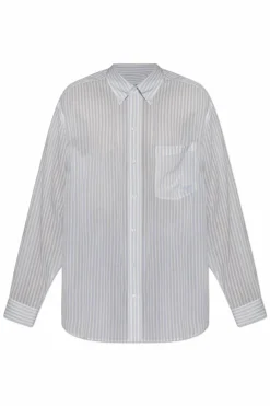 Alexander Wang light blue Striped Silk Shirt