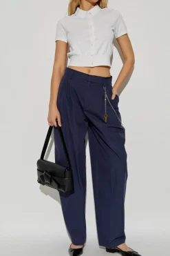 Alexander Wang NAVY BLUE Pleated trousers