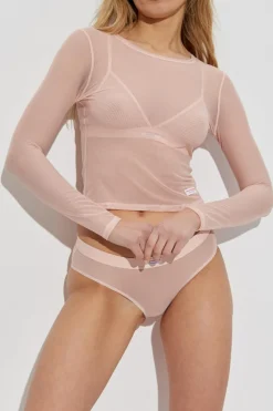 Alexander Wang PINK Lingerie top with long sleeves