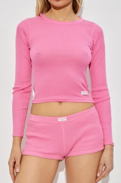Alexander Wang PINK Long-sleeved lingerie top