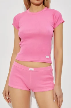 Alexander Wang PINK Short-sleeved lingerie top