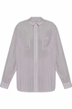 Alexander Wang PINK Striped Silk Shirt
