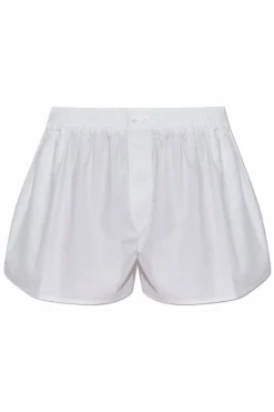 Alexander Wang WHITE Shorts with shimmering appliqués