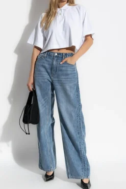 Alexander Wang WHITE Short loose-fit polo