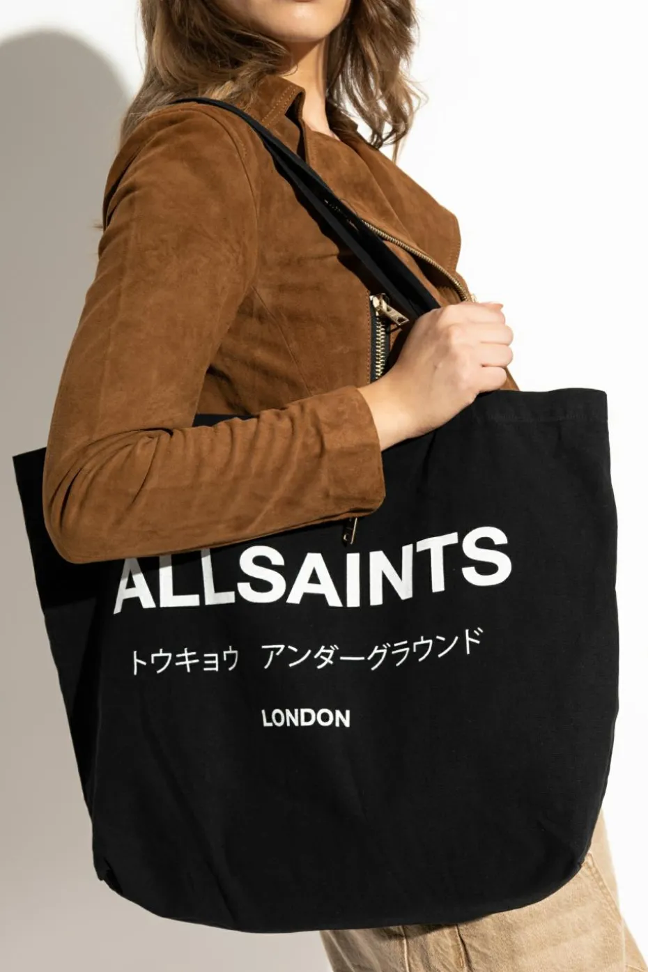 AllSaints BLACK Bag Underground in shopper style