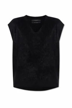 AllSaints BLACK Cashmere vest 'Rebel'