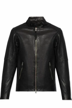 AllSaints BLACK āCoraā leather jacket