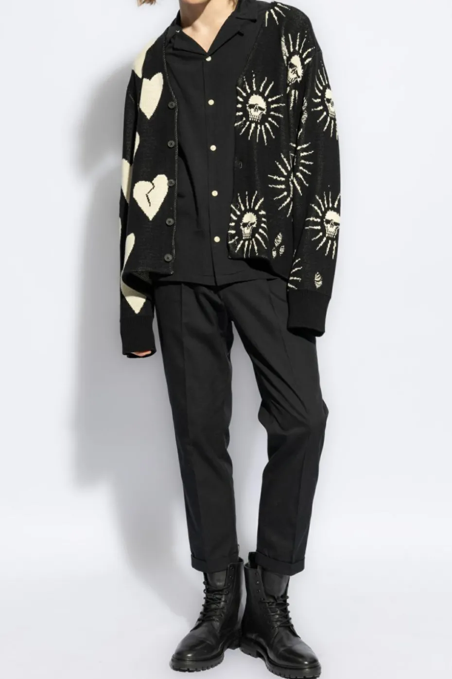 AllSaints BLACK Creased trousers 'Tallis'