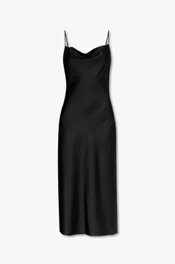 AllSaints BLACK ‘Hadley’ satin strap dress