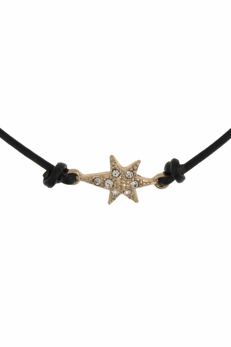 AllSaints BLACK Leather bracelet