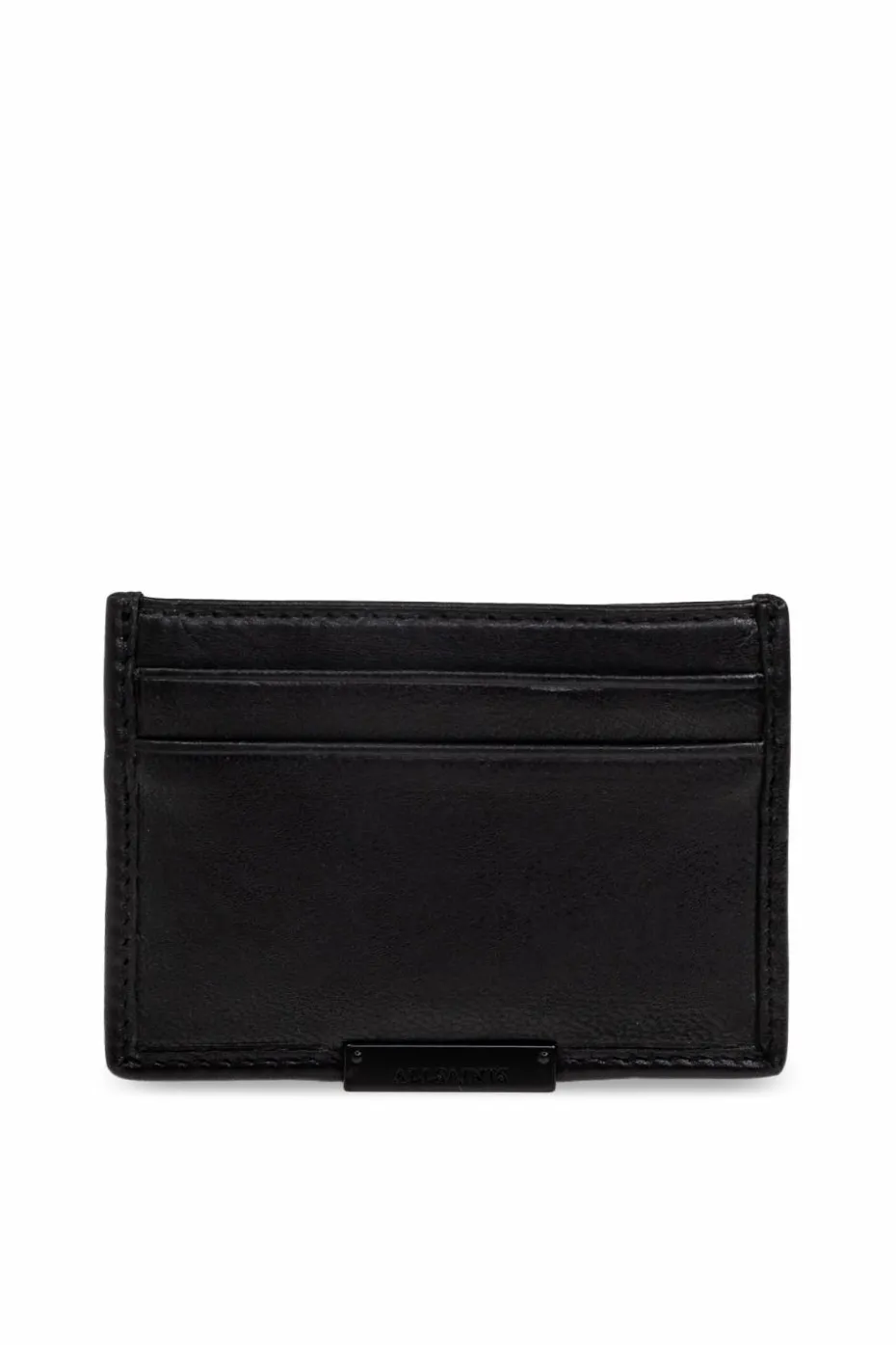 AllSaints BLACK Leather card holder Dove