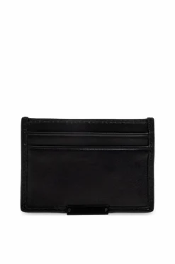 AllSaints BLACK Leather card holder Dove