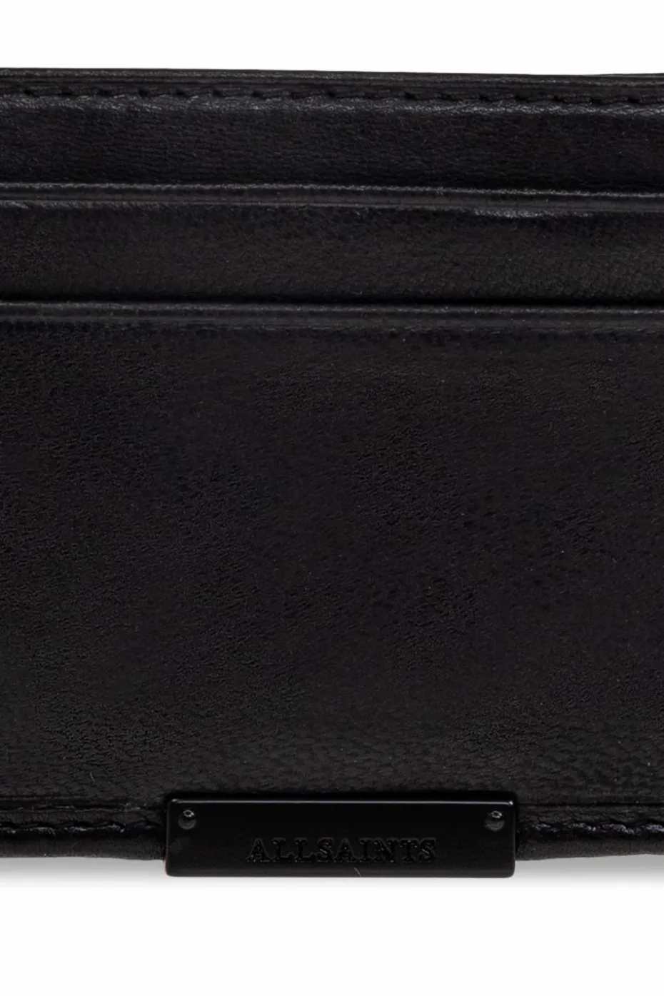 AllSaints BLACK Leather card holder Dove