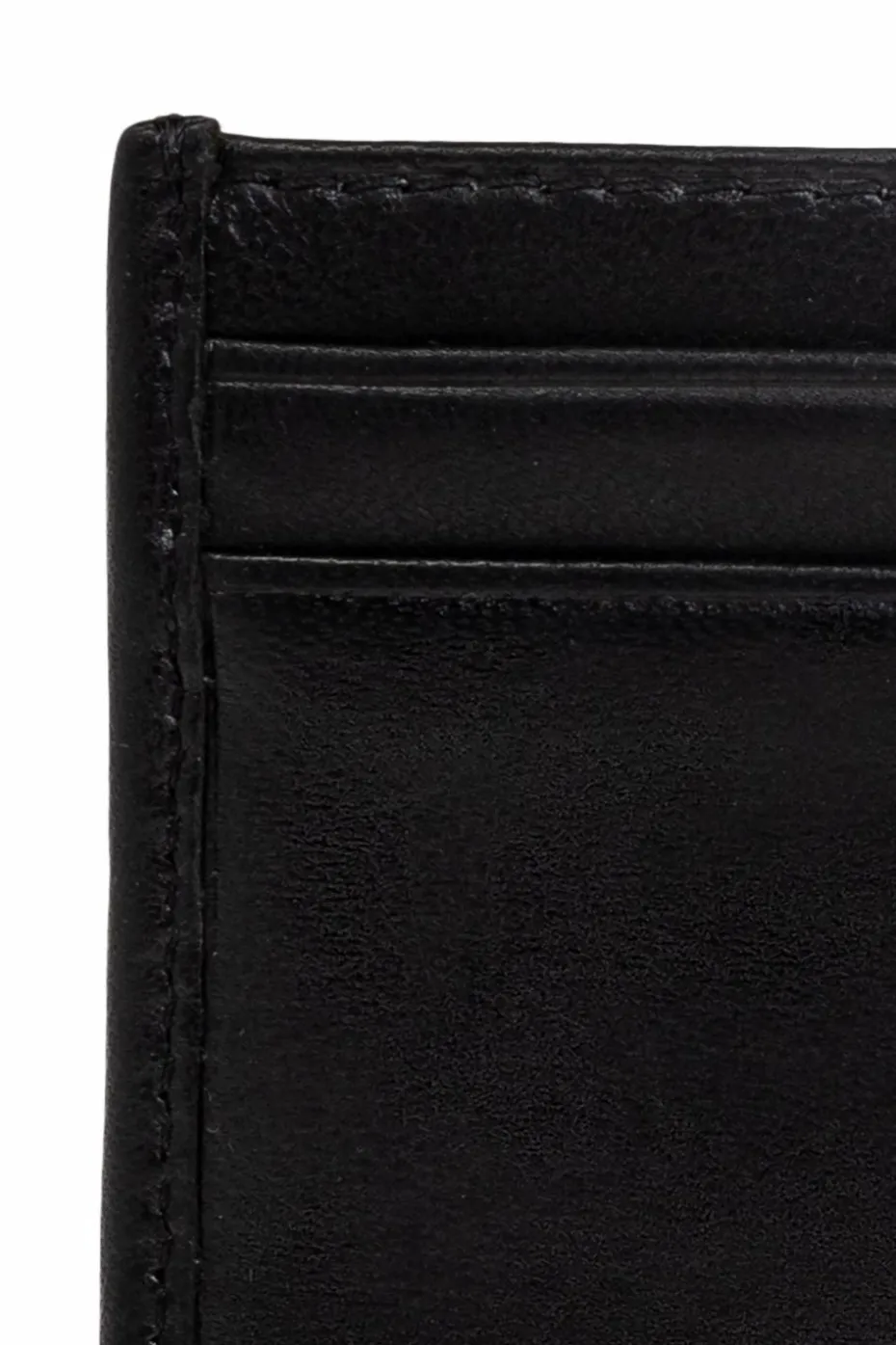 AllSaints BLACK Leather card holder Dove