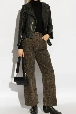 AllSaints BLACK Leather jacket Balfern
