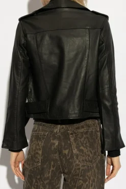 AllSaints BLACK Leather jacket Balfern