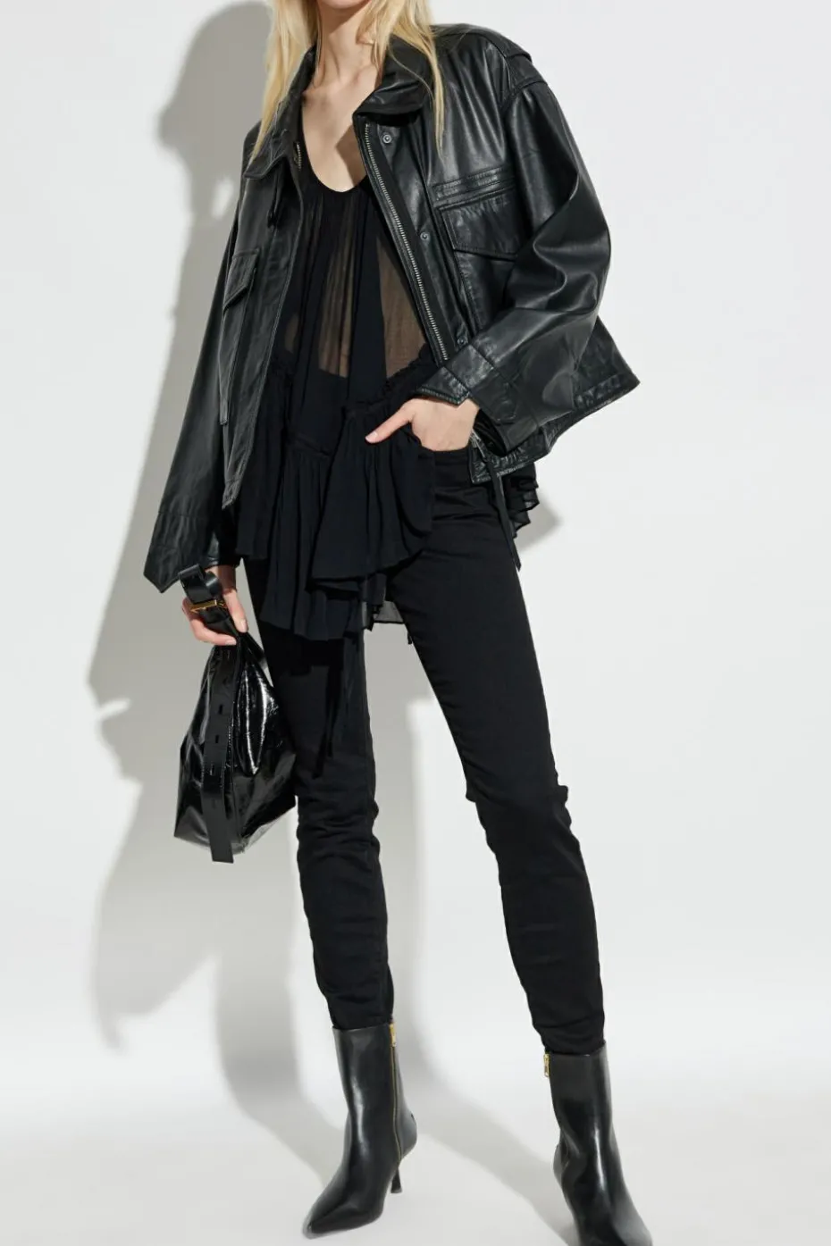AllSaints BLACK Leather jacket