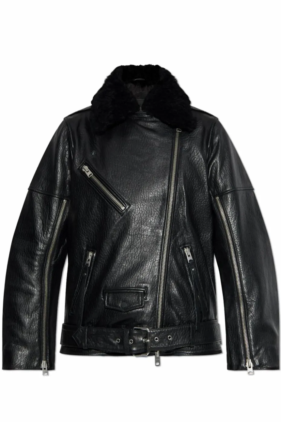 AllSaints BLACK Leather jacket Vendra