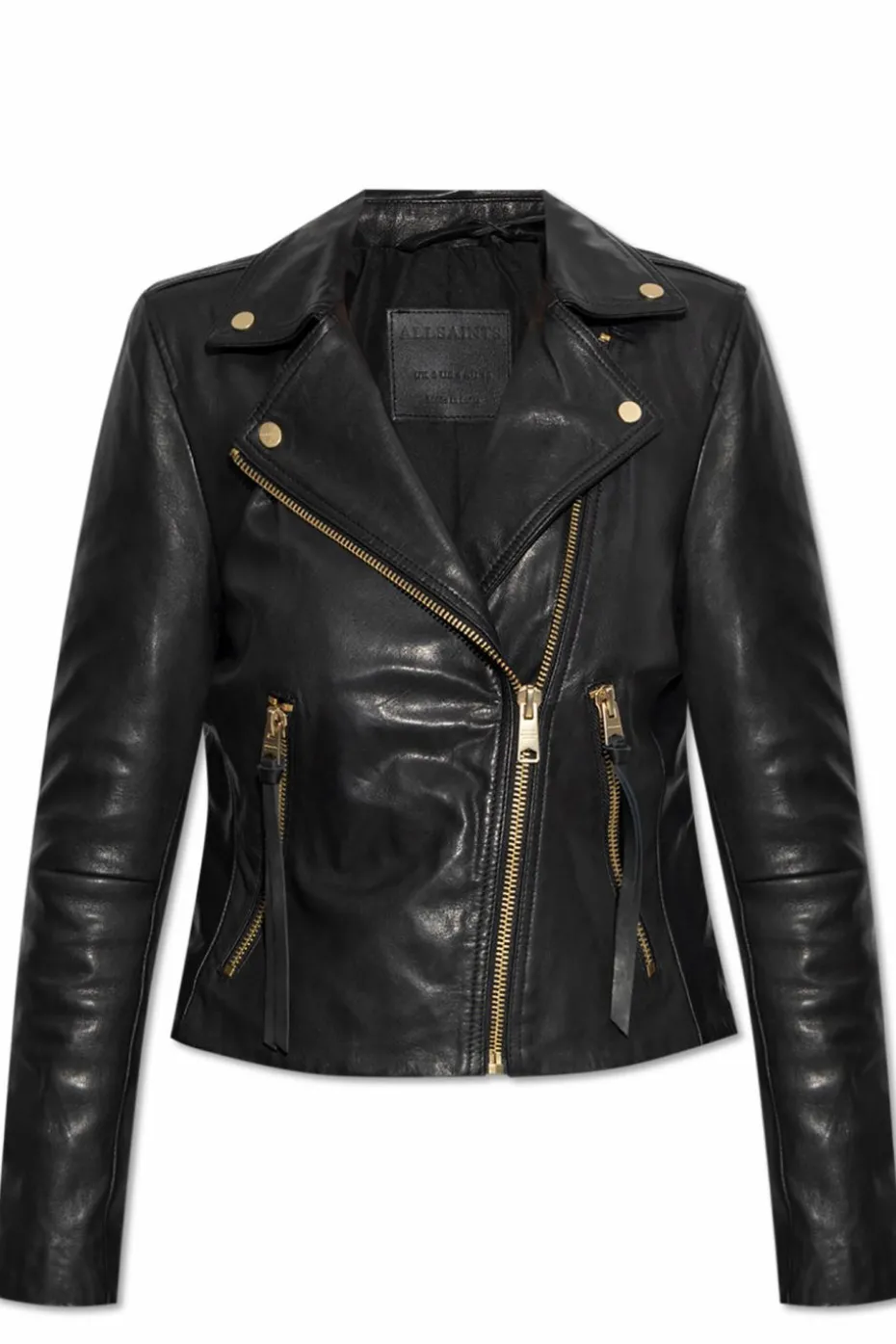 AllSaints BLACK Leather jacket Dalby