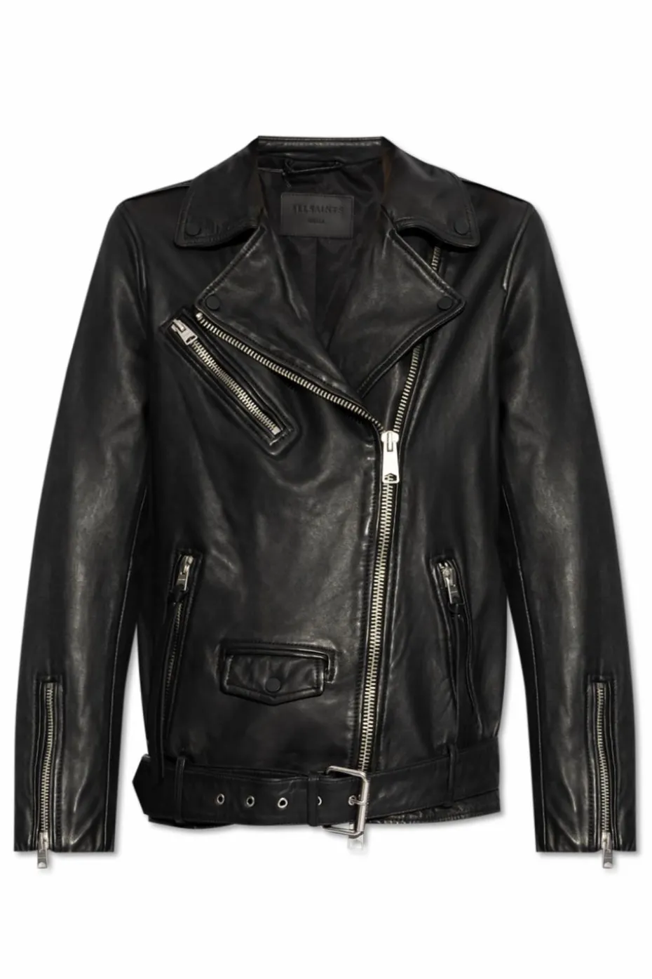 AllSaints BLACK Leather jacket 'Billie'