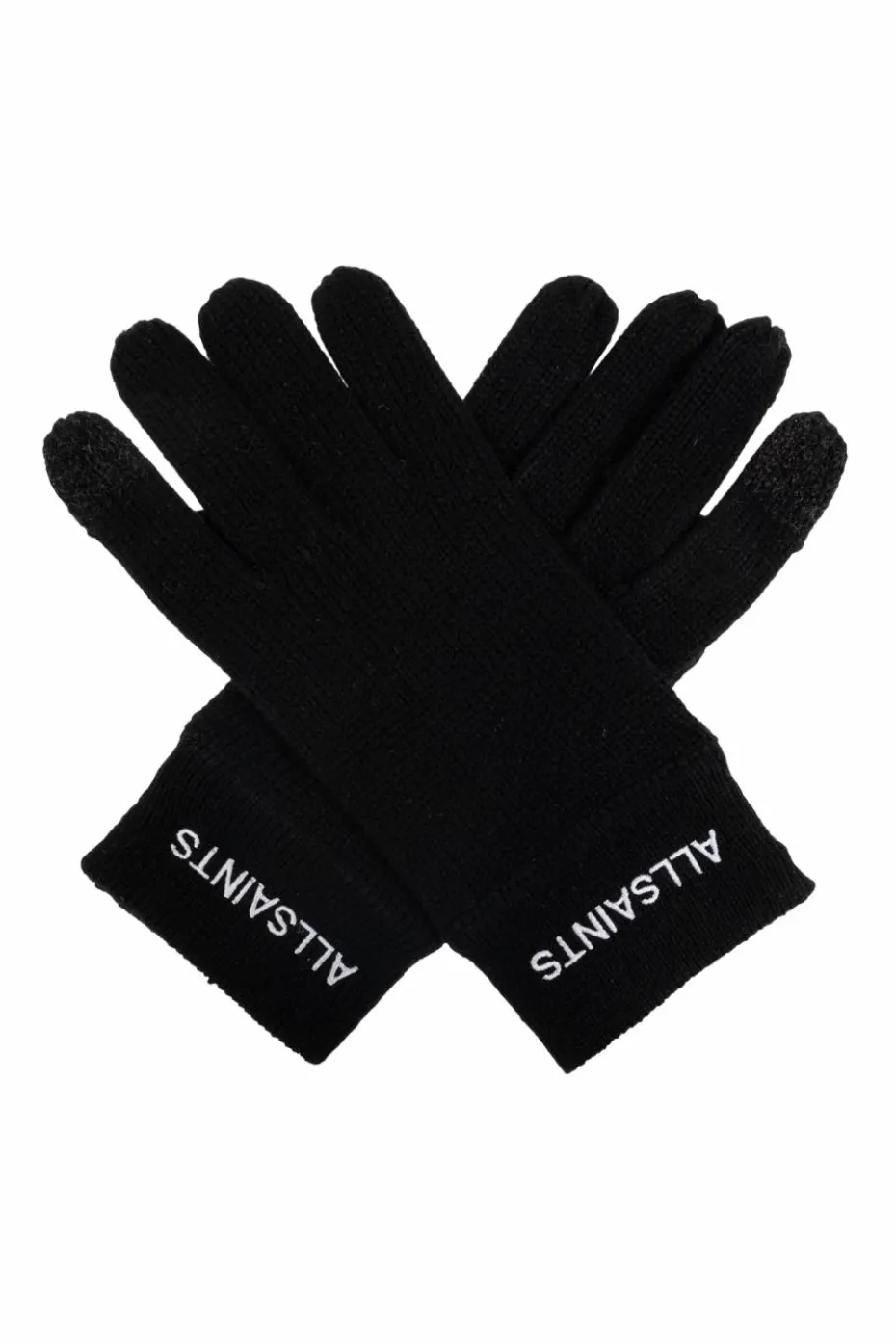 AllSaints BLACK Logo gloves