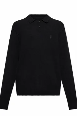 AllSaints BLACK Polo `Statten`
