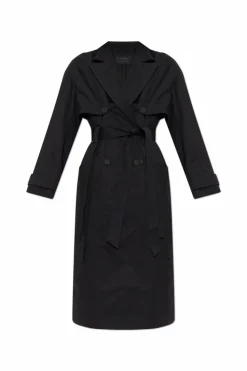 AllSaints BLACK Trench coat `Cadence`