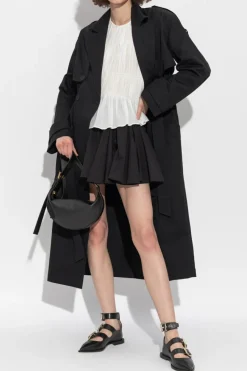 AllSaints BLACK Trench coat `Cadence`