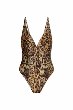 AllSaints BROWN One-piece swimsuit "Saph"