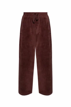 AllSaints BURGUNDY Draven pants with side stripes