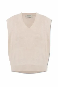 AllSaints cream Cashmere vest Rebel