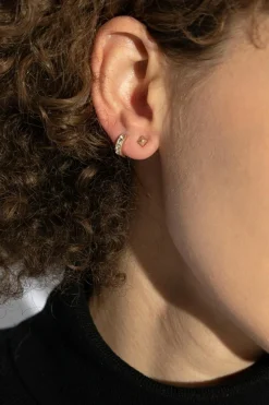 AllSaints GOLD Set of Two Pairs of Earrings