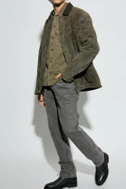 AllSaints GREEN Spotter shirt with vintage effect