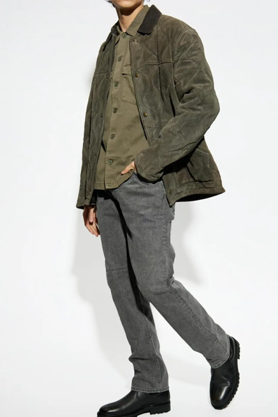 AllSaints GREEN Suede jacket Dakota