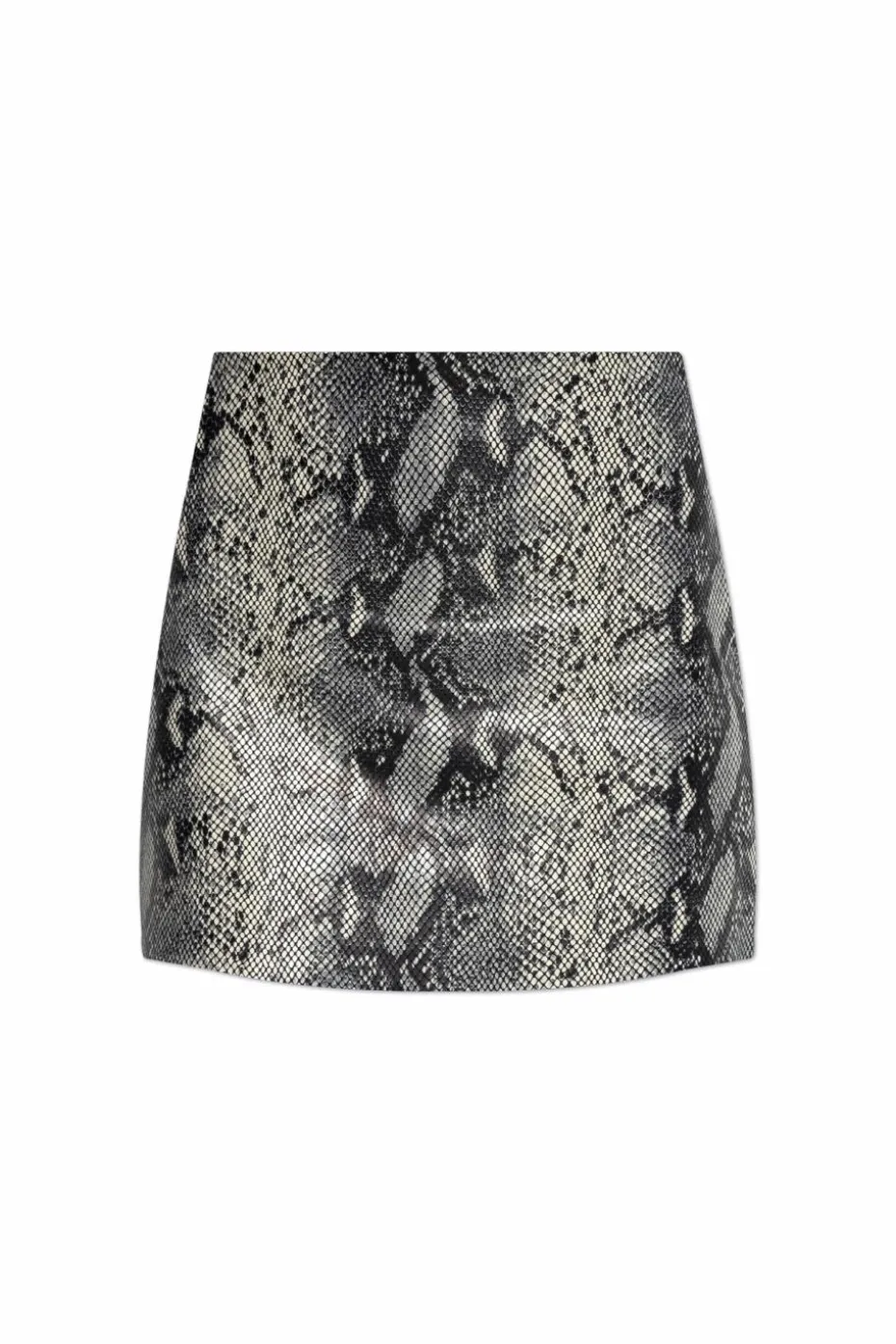 AllSaints GREY Leather skirt Renai