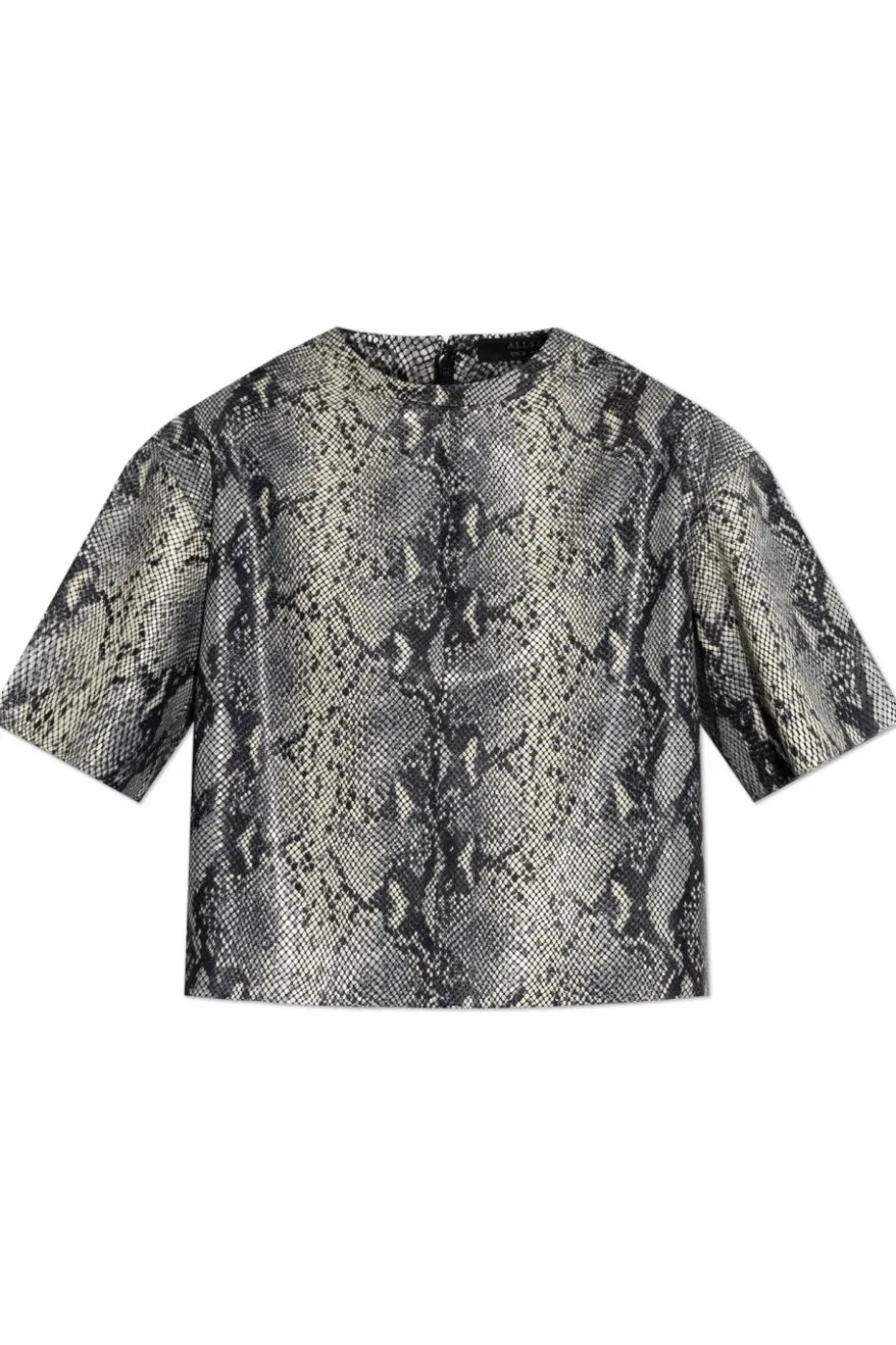 AllSaints GREY Leather top Renai