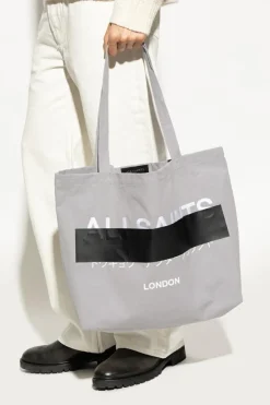 AllSaints GREY Redact shopper bag