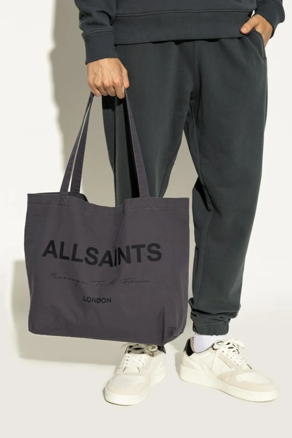 AllSaints GREY Shopper bag `Future`