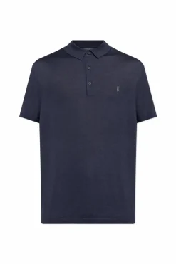 AllSaints NAVY BLUE Polo `Mode`